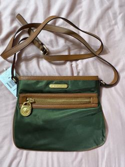 Crossbody bag with tags
