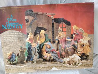 9 Piece Nativity Figurines