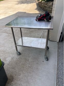 stainless steel prep table