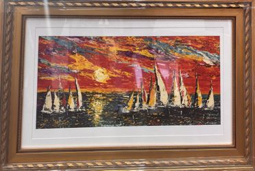 beautiful framed art piece