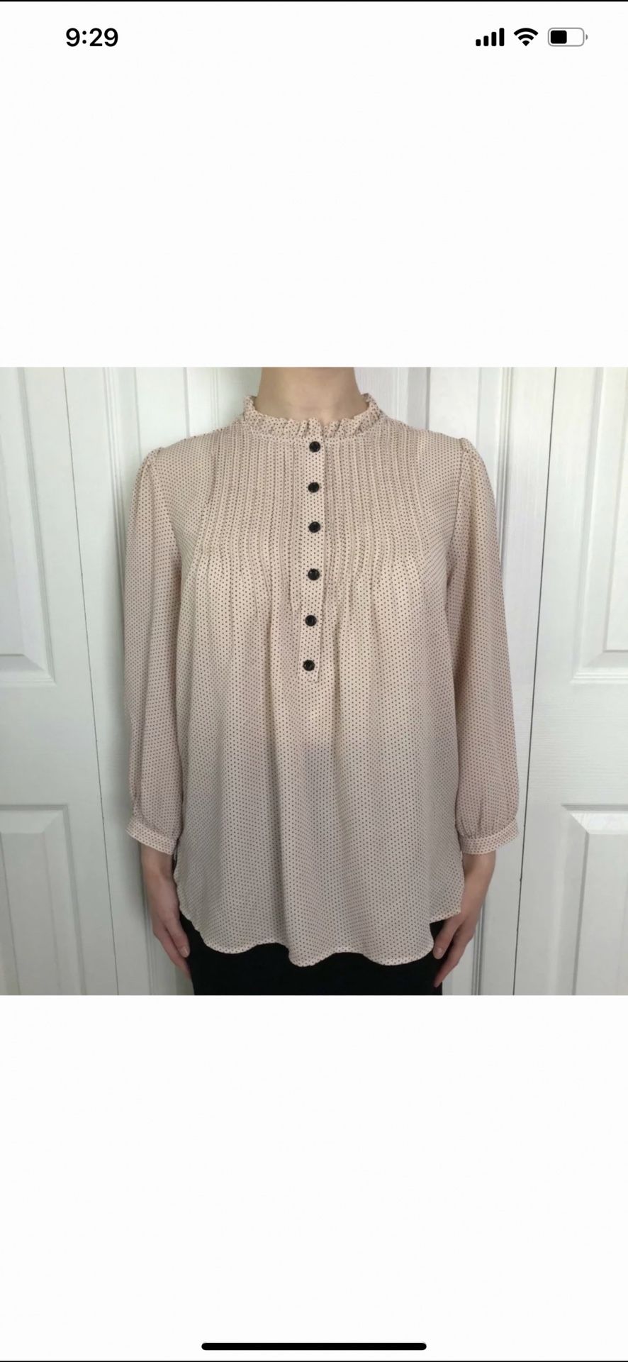 Jasmine & Juliana Elegant Blouse Size Large, New Whit Tags Original