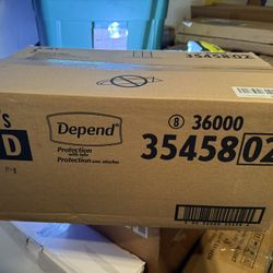 New Box of Unisex Depends Size Large 