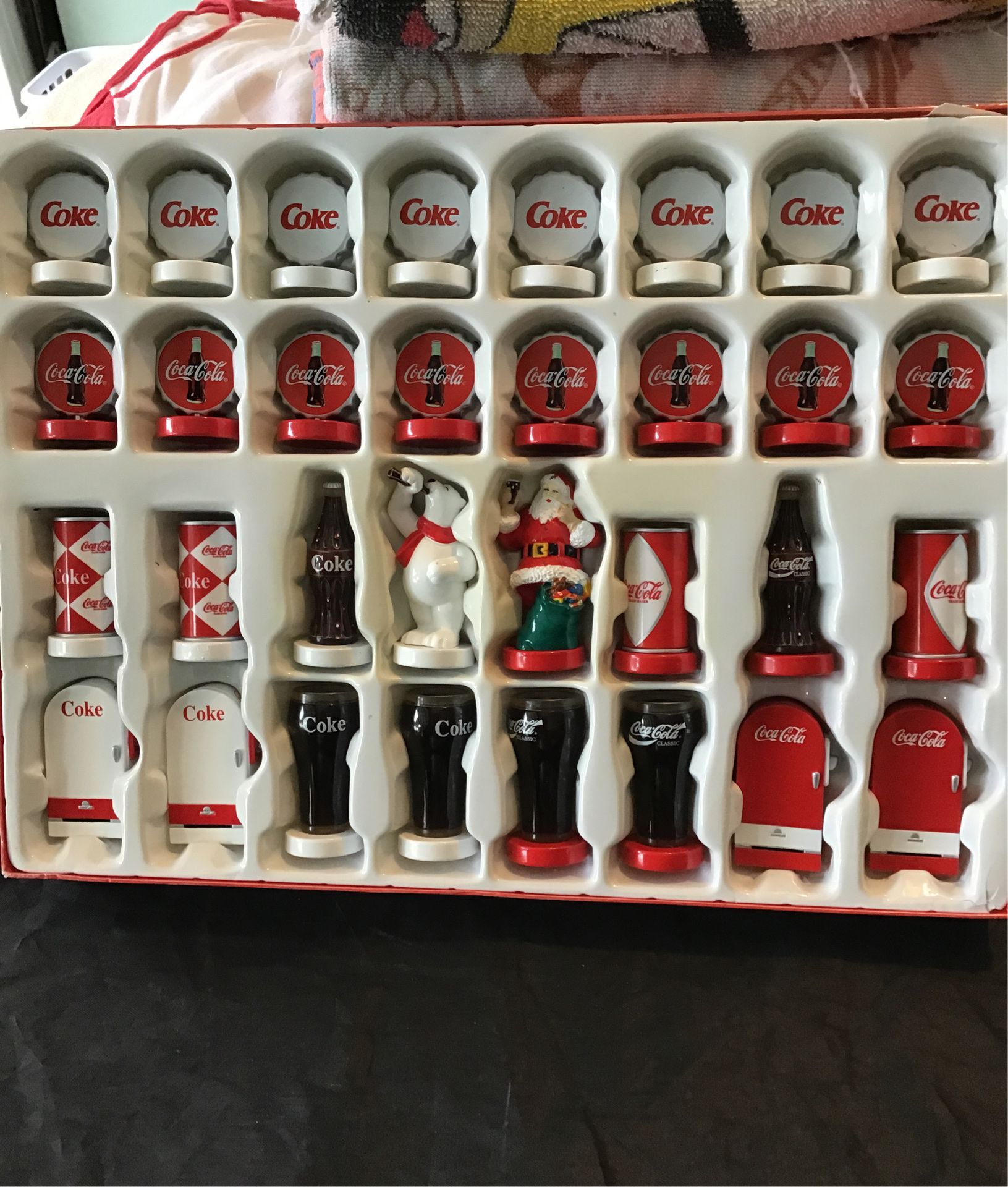 Coca Cola vintage chess set complete