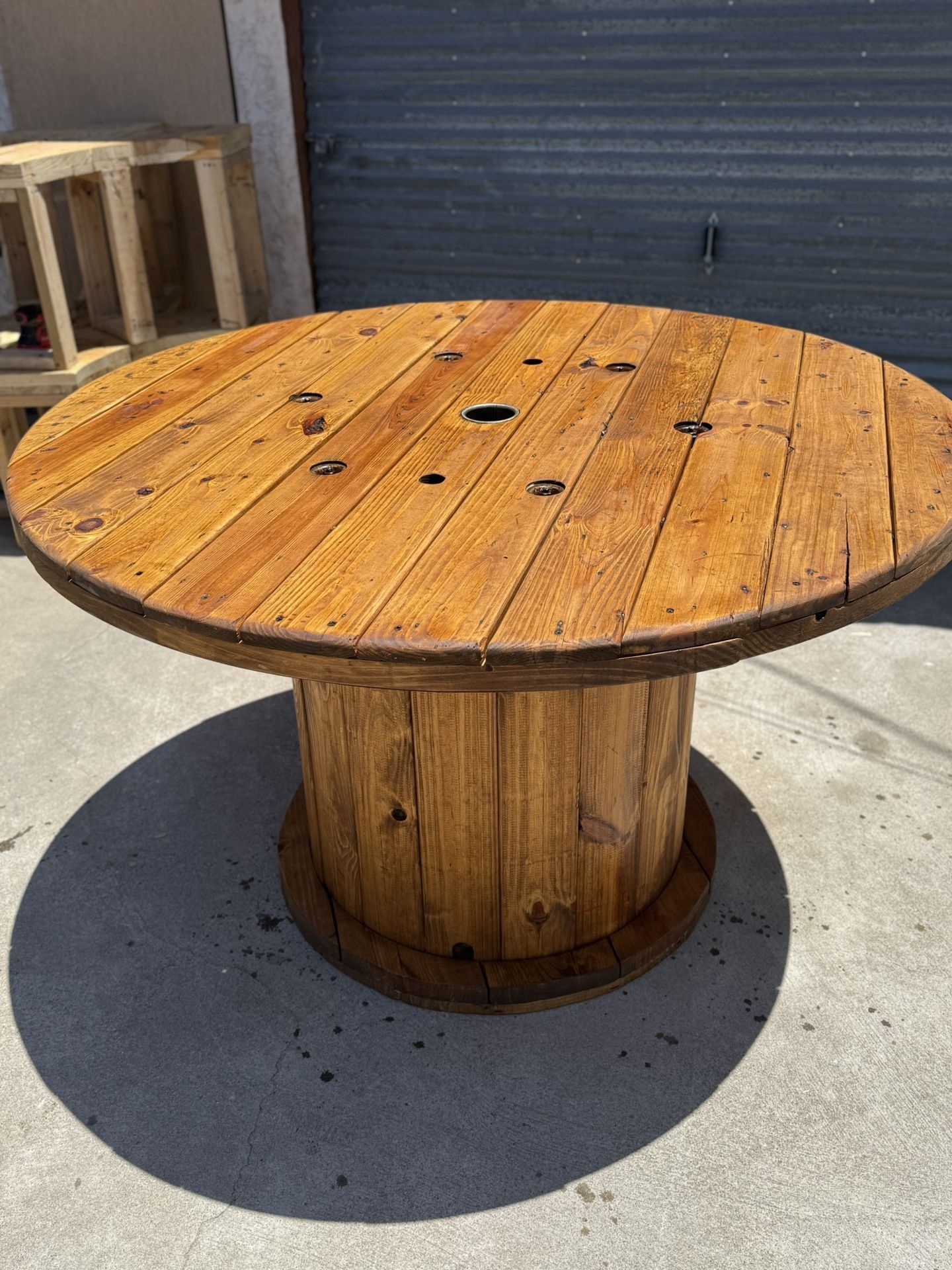 Wood Reel Table Set