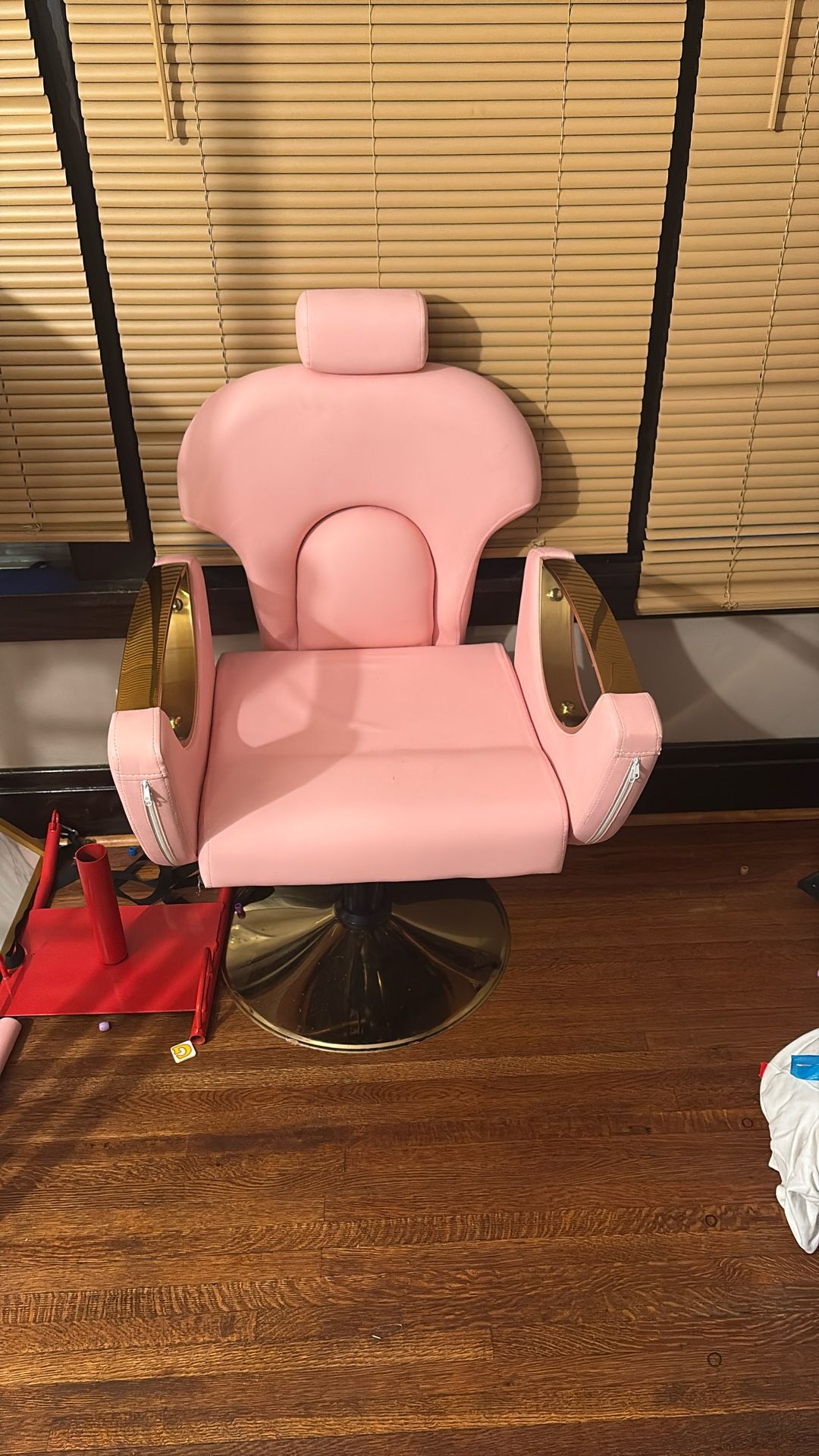 Pink And Gold Hair Chair