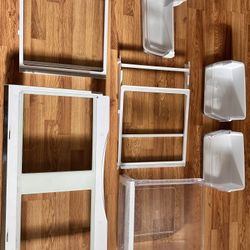 Samsung Refrigerator Replacement Crisper Drawer, Left And Right Door Shelves, Main Section Shelves, Crisper Drawer, Door Shelves