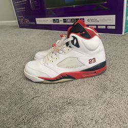 Air Jordan 5 Fire Red BLACK TONGUE
