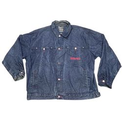 Vintage Karl Kani Jean Denim Jacket Men XXL Navy Blue 90s Y2K Hip Hop