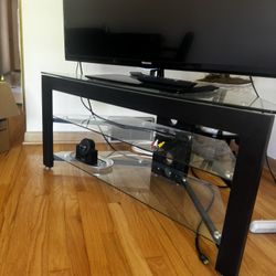 Glass TV stand