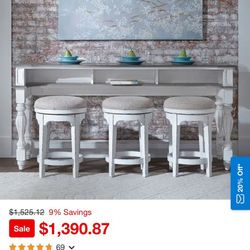 Console Bar Table Item Number 498-OT7736 Stools 498-OT9003