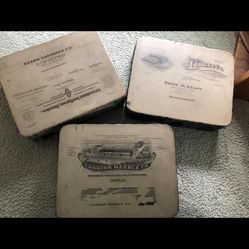 Vintage Bookends Decorative Lithograph Stones set Of 3 