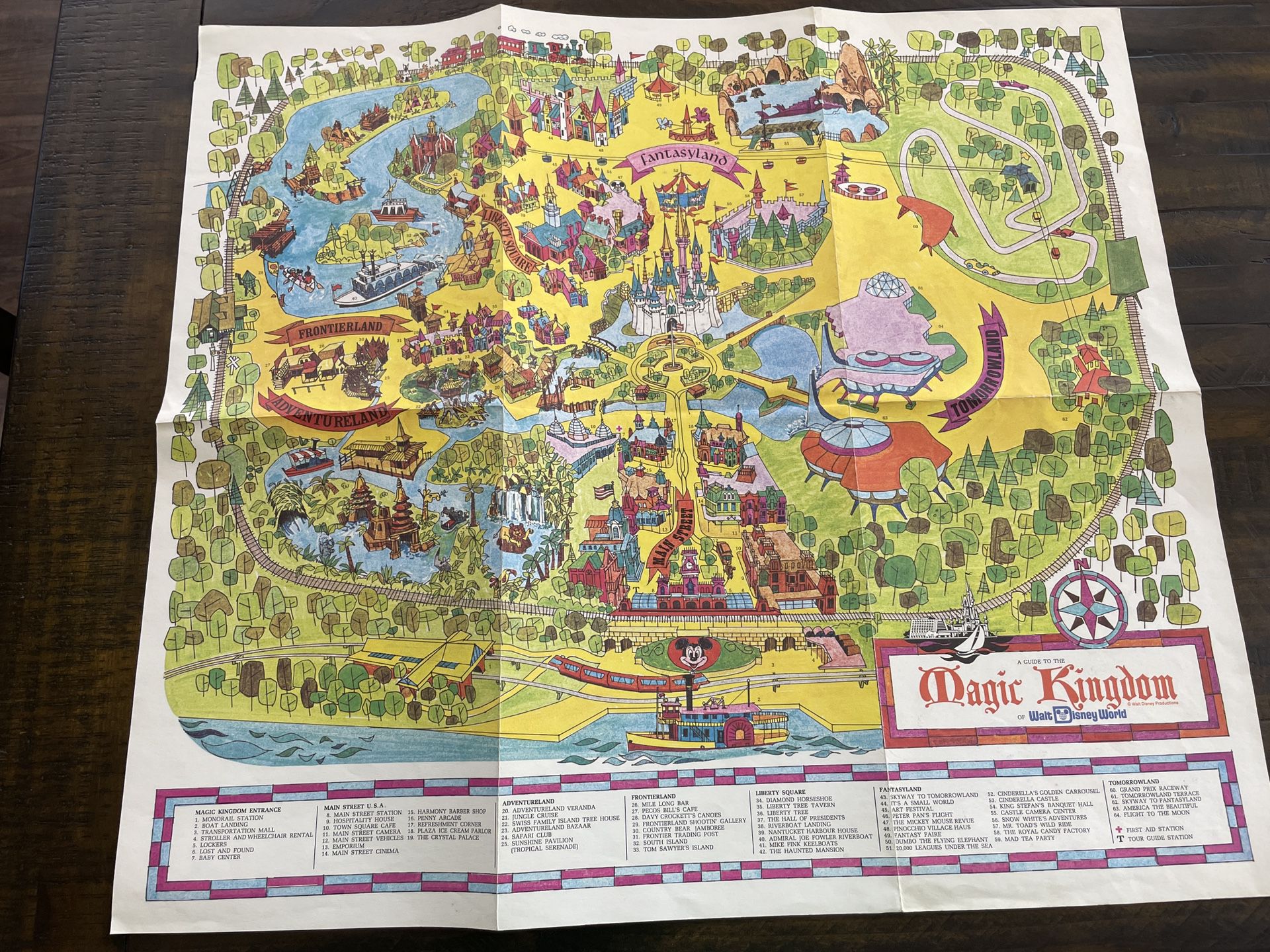 Disney World Park Map 1973