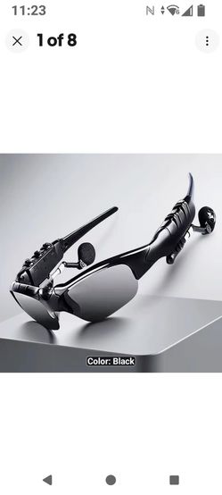 New on the market. Wireless noise cancelling headphone glasses. USB charging. Make and receive calls. Long battery life
