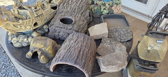 Fish tank and decorations