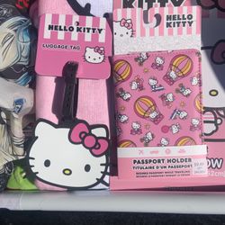 hello kitty passport book and luggage tag