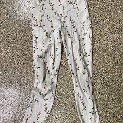 White Roses Workour Leggings