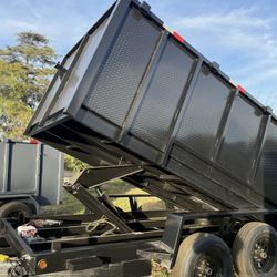 New Scissor Lift Hydraulic Dump Trailer With Ramps 💪🏻