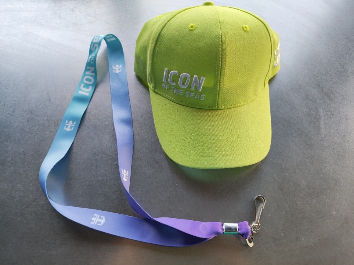 Icon Of The Seas 2024 Inaugural Sailing Hat And Lanyard