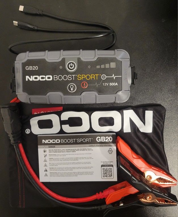 NOCO Boost Sport GB20-12V 500A Jump Start + Power Bank