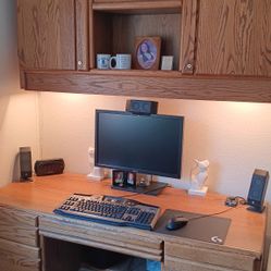 Desk and File Cabinet