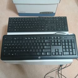 2 Wired HP Keyboards