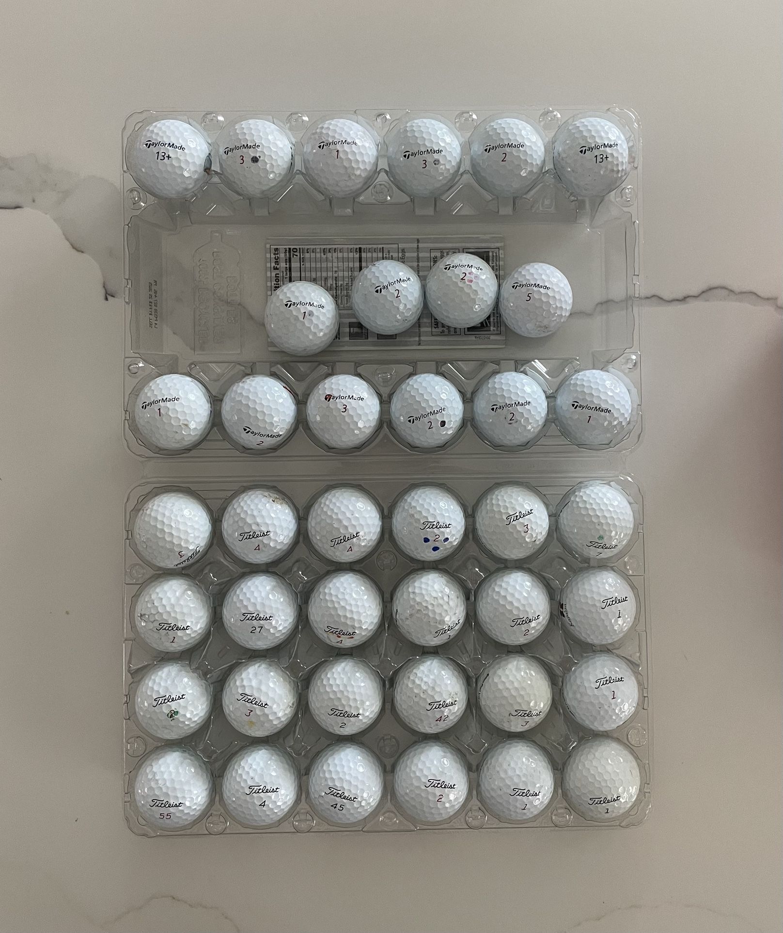40 Titleist Prov1 And TaylorMade Tp5 Golf Balls