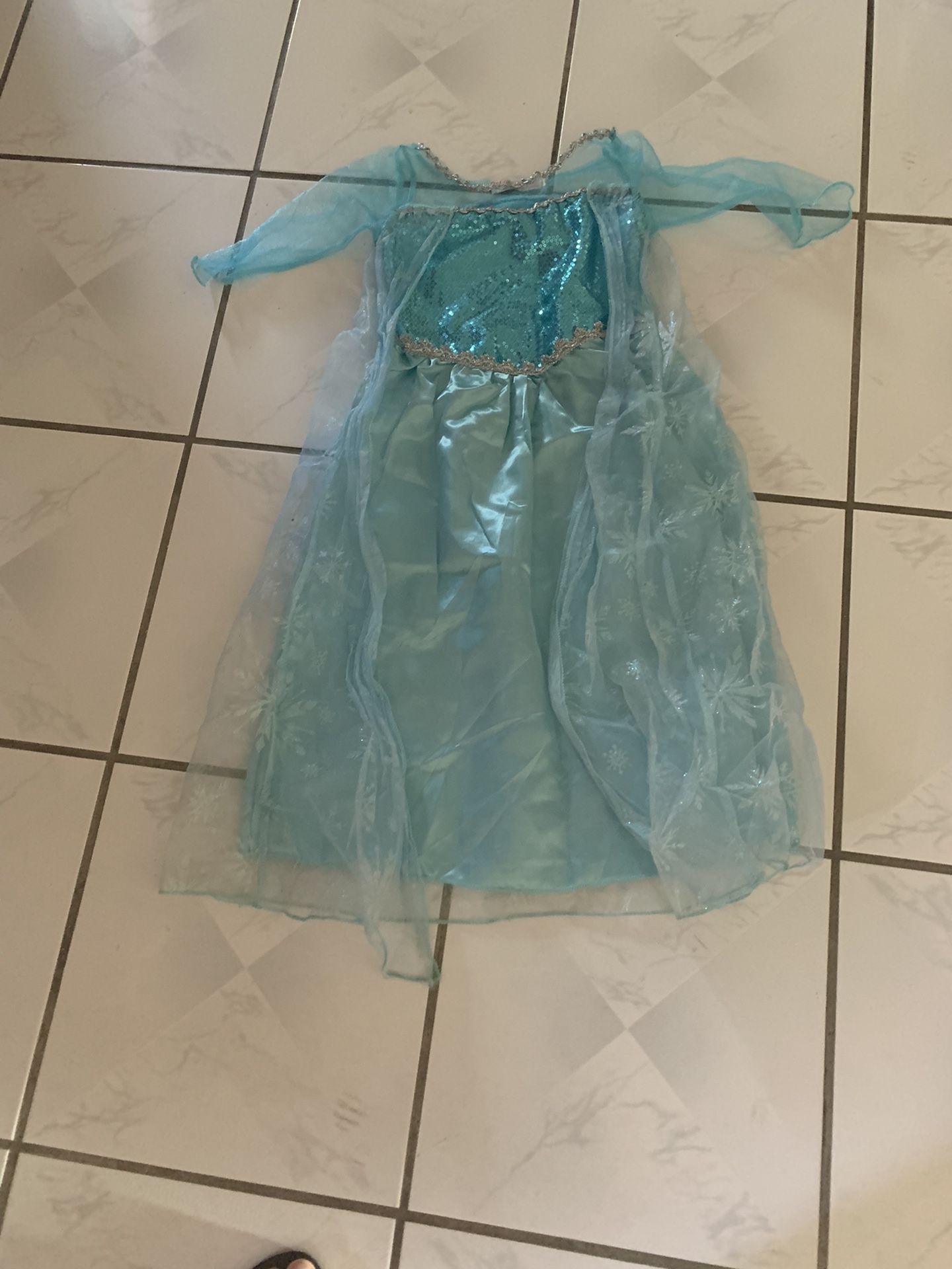 Vestido de Elsa para cinco años
