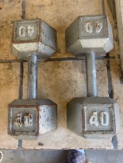 40 LB Hex Dumbbells – Pair (80 LBS Total)