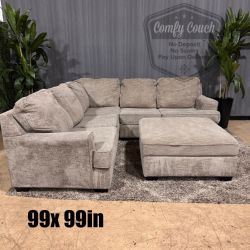 🛋️ Gray Reversible Sectional Sofa (Delivery Available!! )