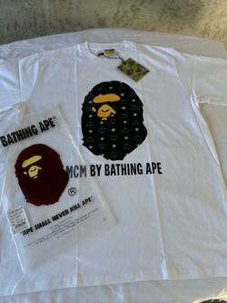 Large Bape X Mcm White Tee