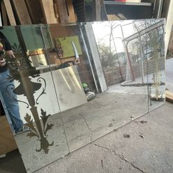 Large Mirror Mid Century 1960s