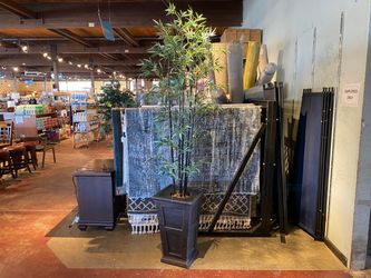 Artificial Black Bamboo Tree With Rustic Planter Pot