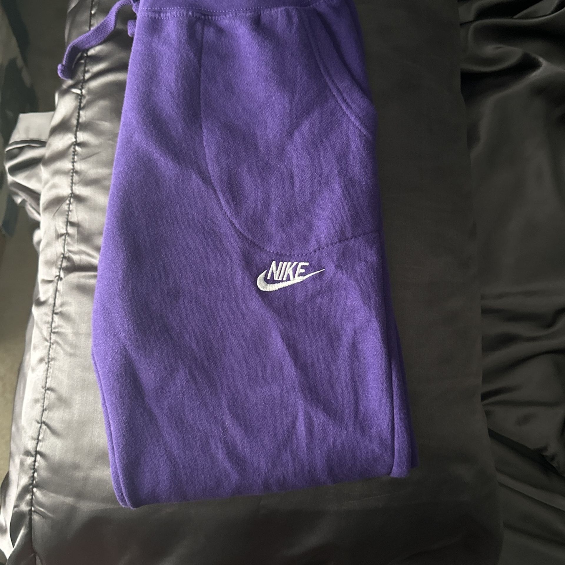 Nike Fleece Sweatpants Sportswear Purple Size Medium