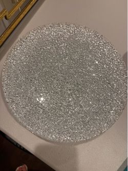 6 glass charger plates