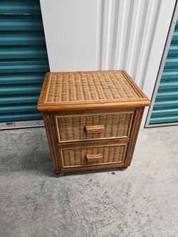 Rattan Nightstand.