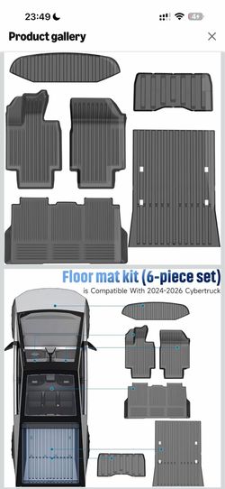 cybertruck floor mat kit
