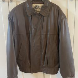 Holidays! New, Dark Brown leather Jacket