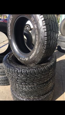 18" 4 used tires LT275/70R18 10 ply cooper A/T