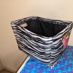 Target Zebra Print Storage Bin Tote With Handles