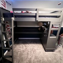 Desk/Bunk bed/Dresser Combo