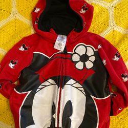 Disney Mickey Mouse Jacket for Girl, Size 3, Color Red&white&black