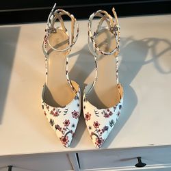 Nine West White Low Heels 