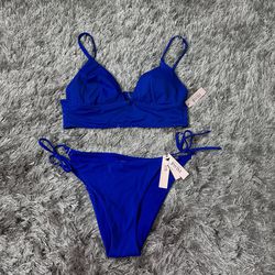 Victoria’s Secret 2 Piece Bikini Set Royal Blue Size L