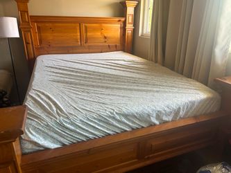 Queen size bed frame and mattress