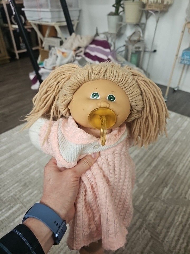  Vtg 1984 Cabbage Patch Kid Paci Face Signed & Dated Adoption Cert  Bracelet