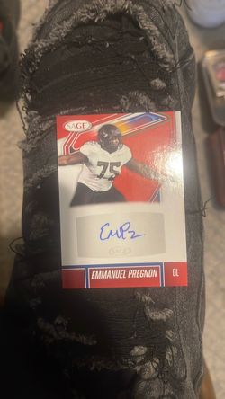 Emmanuel Pregnon SAGE Autographed Football Card