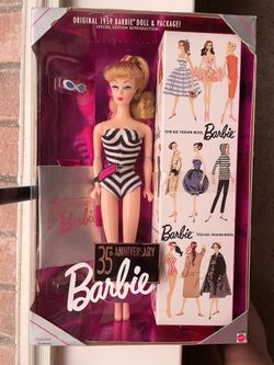 Barbie 35th Anniversary Special Edition Reproduction of Original 1959 Barbie Doll & Package (1993) - Blonde Hair