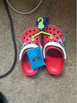 kids mario crocs