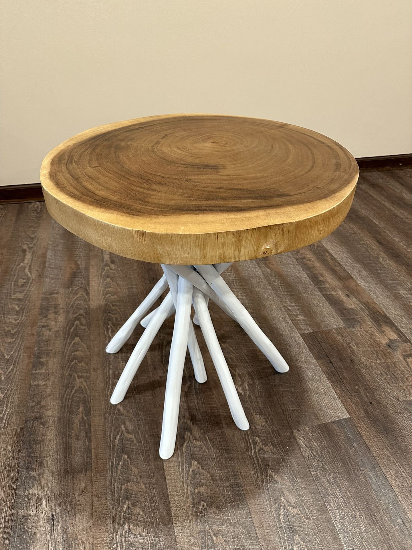 Contemporary Solid Wood Accent Table 