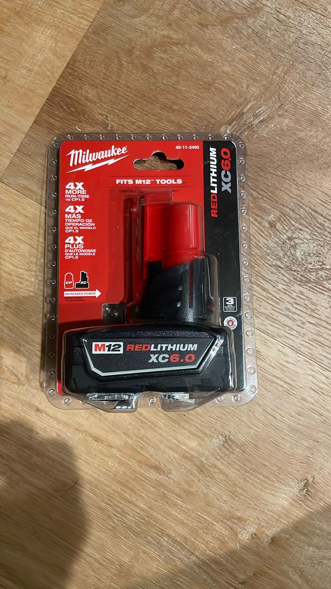 Milwaukee 48-11-2460 M12 REDLITHIUM XC6.0 Extended Capacity Battery Pack